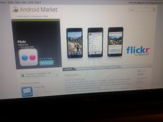 Flickr Android aplikacija – konačno