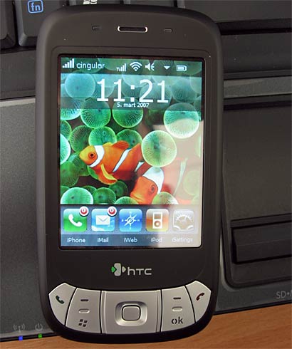 iPhone tema na HTC P4350